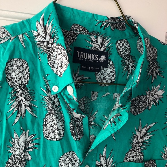 Trunks Surf and Swim CO. Pineapple Print Shirt S - Picture 3 of 8